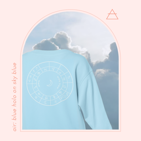 mostly stardust natal chart sweaters - adult crewnecks
