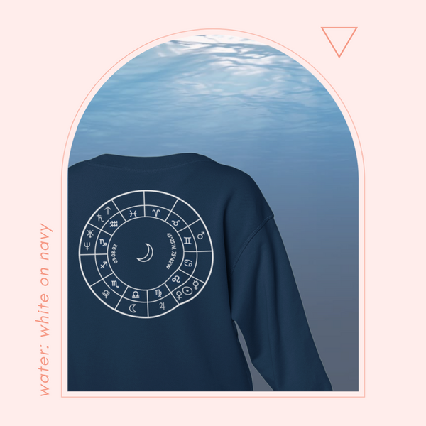 mostly stardust natal chart sweaters - adult crewnecks